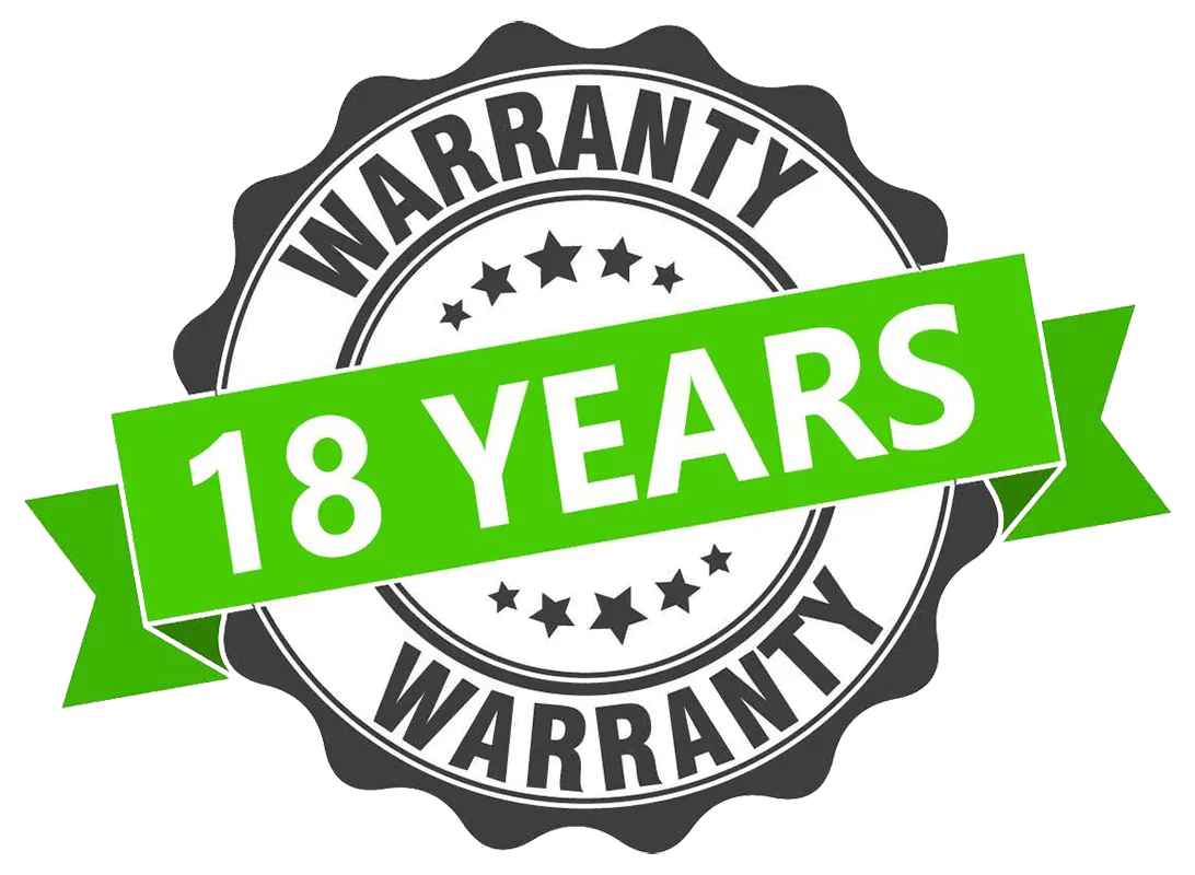18 Years Warranty